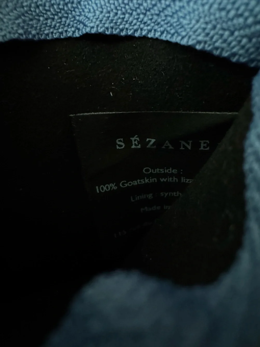 Sezane Alfredo Coin Case in Metallic Blue
